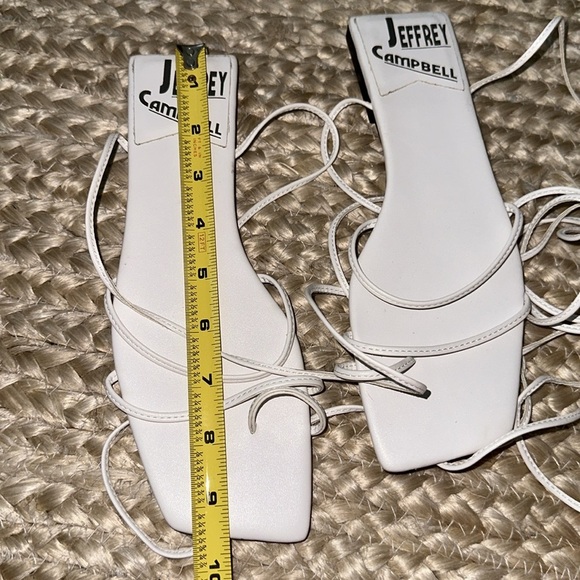 NWOT RARE Jeffrey Campbell Lace Up Flat Sandals in White Size 7.5 - Picture 7 of 10